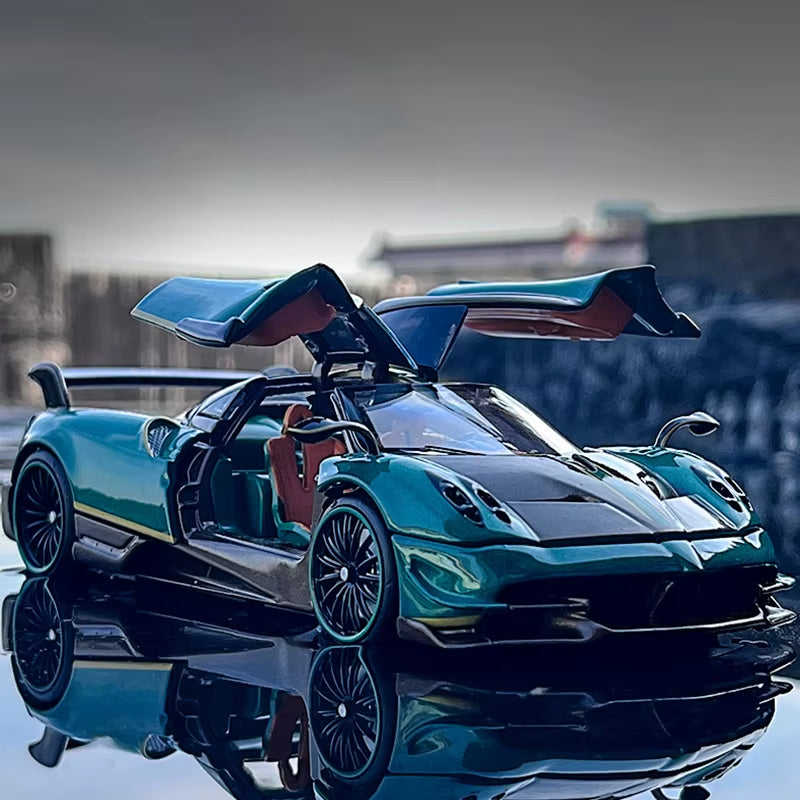 JKM 1:32 Pagani Huayra Supercar Diecasts & Toy Vehicles Metal Car Model Shock Absorber Sound Light Collection Car Toys Gift