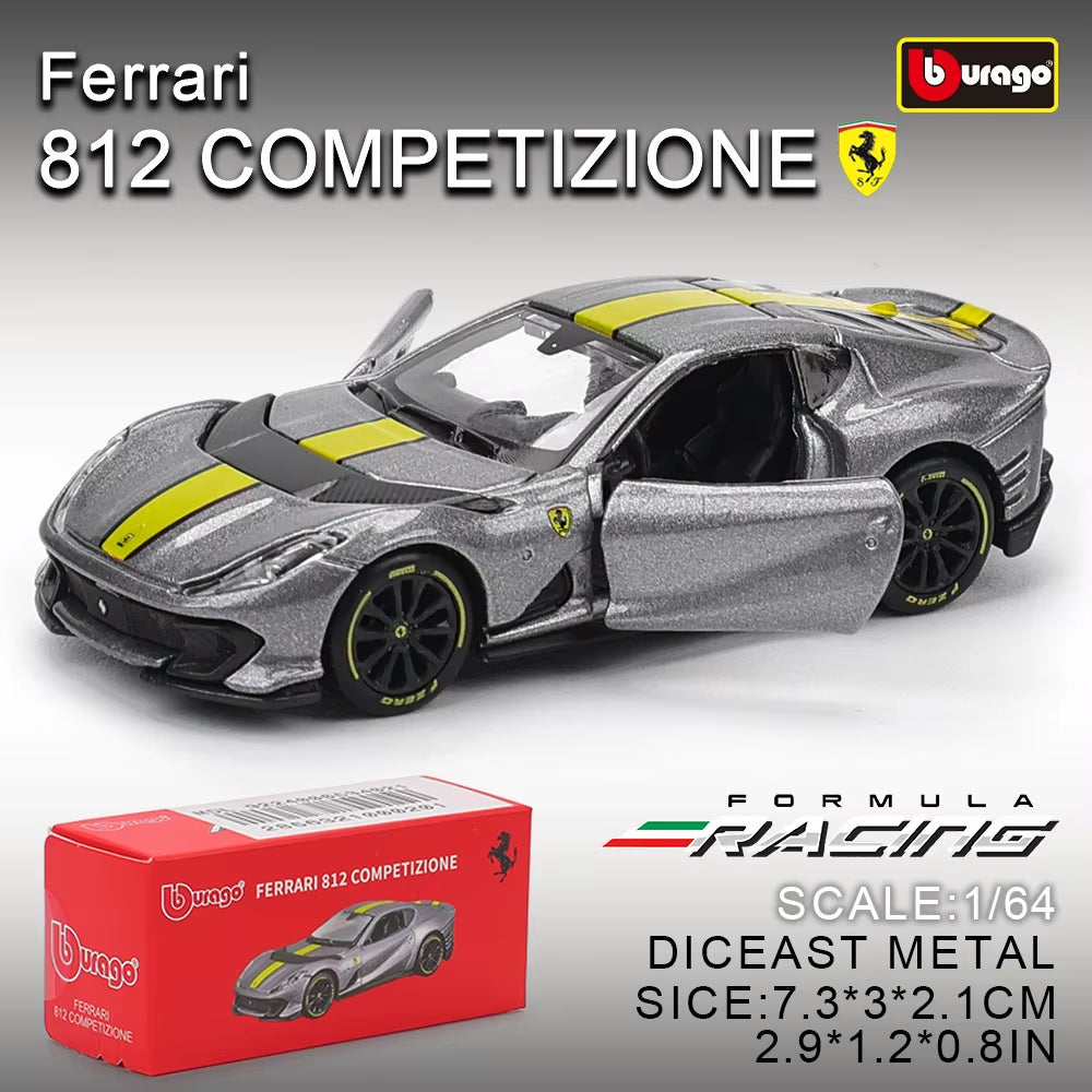 1:64 Ferrari E812 COMPETIZIONE Model Small Collection Car Alloy Model Toy Gift Scene Decoration Classic and Exquisite