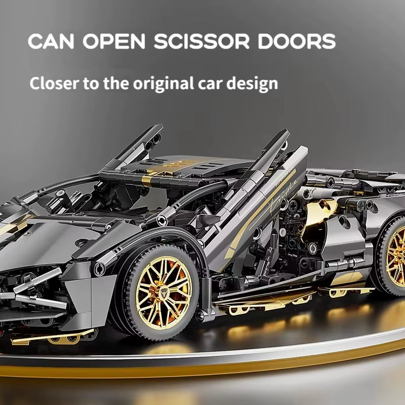 67129 Car MOC 1280Pcs Building Blocks Car and Construction Toy Adult Collectible Cars Set to Build 1:14 Scale Sports Car Model