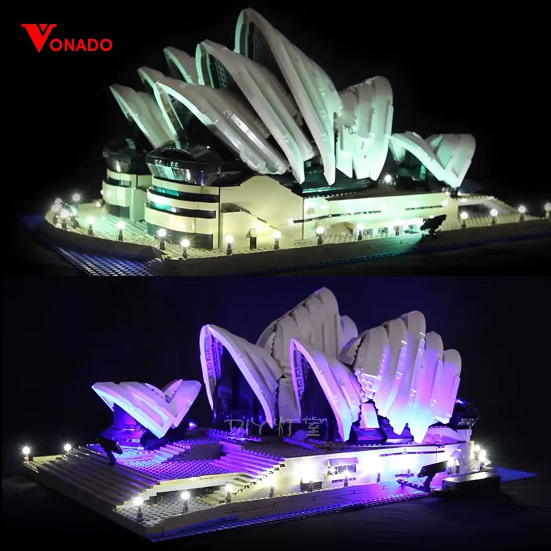 Led Light up Kit for 10234 17003 City Series Sydney Opera House Building Bricks (Only Light with Battery Box)