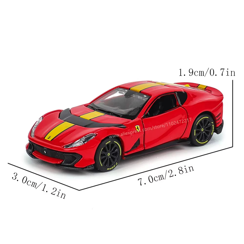 1:64 Ferrari E812 COMPETIZIONE Model Small Collection Car Alloy Model Toy Gift Scene Decoration Classic and Exquisite